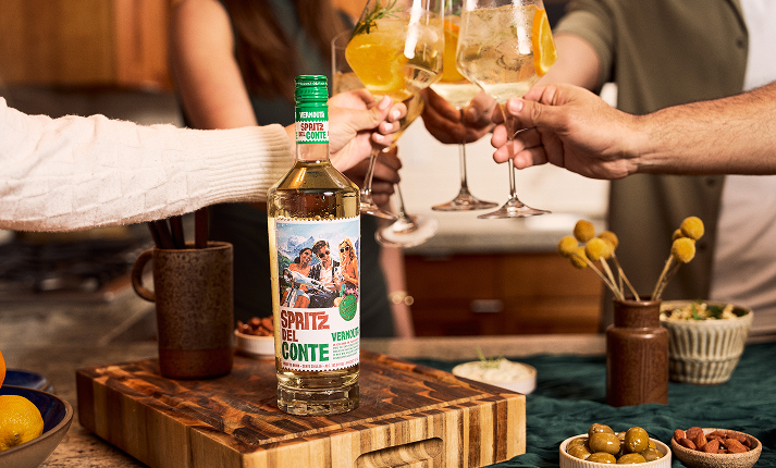 A group of friends enjoying Spritz Del Conte Vermouth
